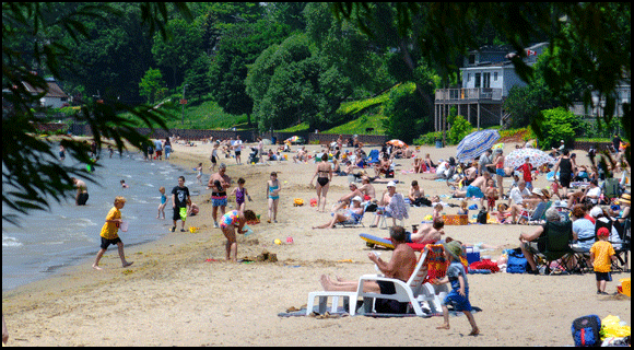 beach in Port Dover, Gold Coast, south coast of Ontario