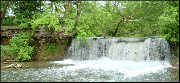  photograph of Port Dover waterfall with homes and  investment property for sale from the MLS on the Gold Coast in southern Ontario