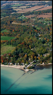 port Ryerse pier on the Gold Coast south coast of Ontario