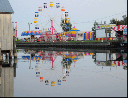  photograph of carnival in Port Rowan, on the Gold Coast of Ontario, on Lake Erie
