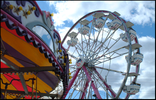 Photograph of ferris wheel at the Norfolk County Fair in Simcoe, on the Gold Coast in southern Ontario