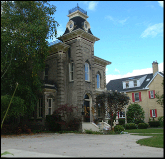 Photograph of historical building in Simcoe, on the Gold Coast in southern Ontario