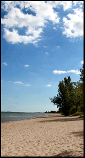 beach in turkey point, on the Gold Coast south coast of Ontario