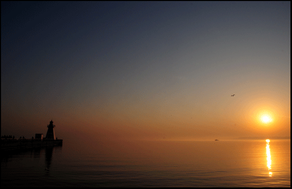 Photograph of sunset at the pier in Port Dover, Investment property for sale  on the Gold Coast in southern Ontario